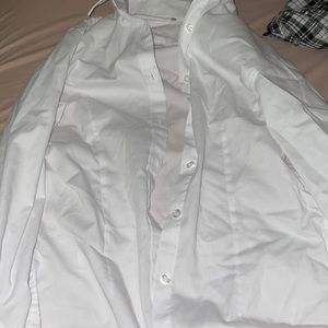plain white button down